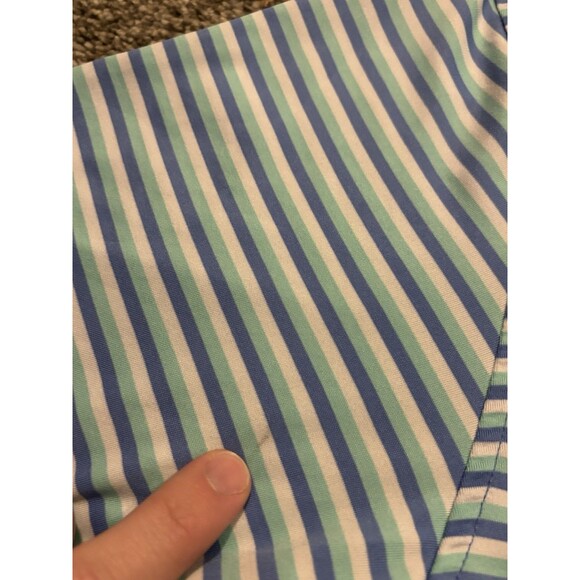 Rhoback Polo Shirt Mens M Blue Stripe Embroidered Casual Performance Golf Lot 3 - Picture 7 of 16